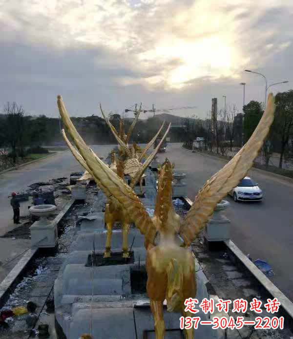廊坊不锈钢城市飞龙雕塑