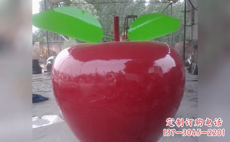 廊坊不锈钢苹果雕塑描绘出美丽的景观