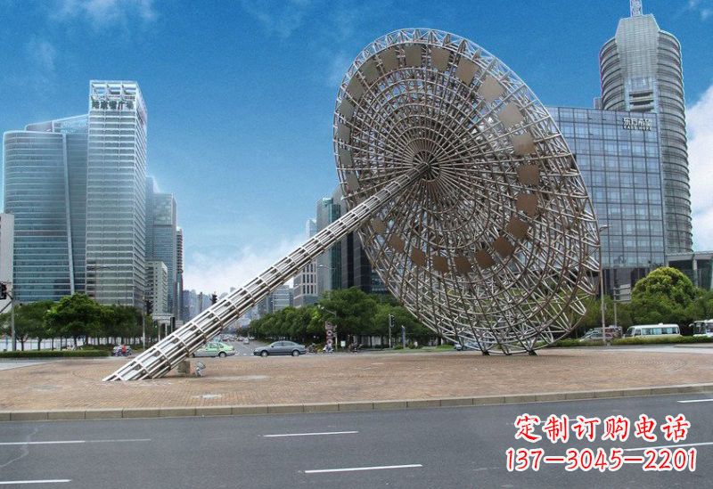 廊坊不锈钢城市日晷雕塑——缔造城市新景观