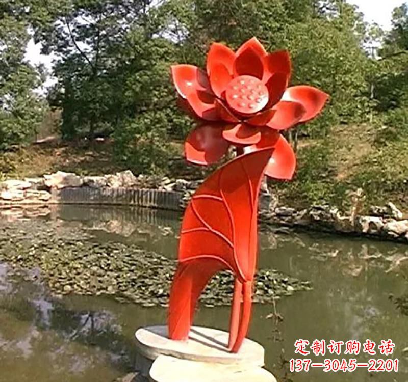 廊坊不锈钢城市艺术荷花雕塑