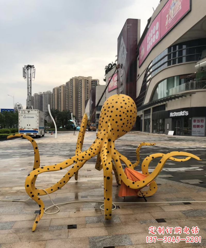 廊坊不锈钢城市章鱼造型雕塑