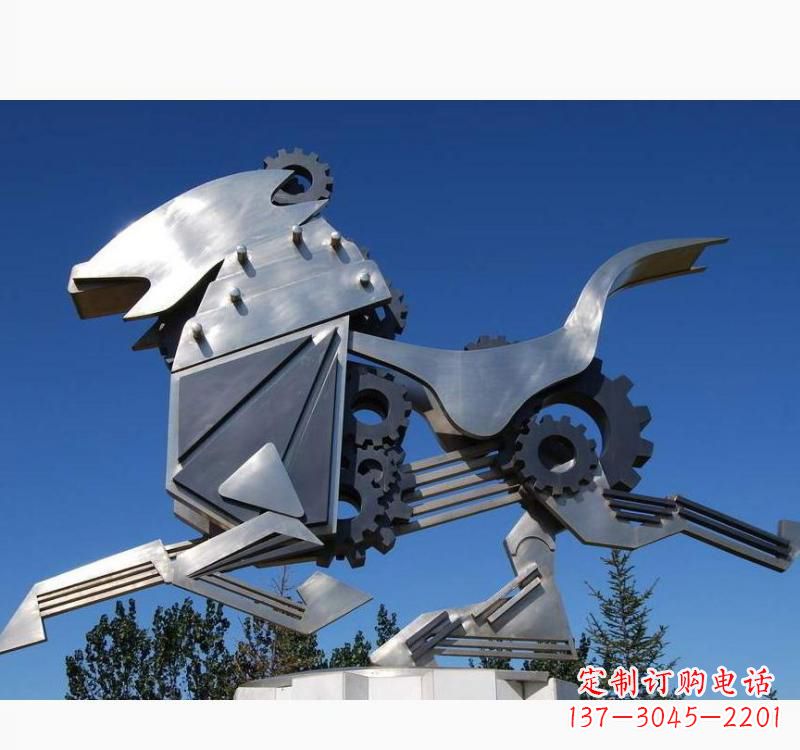 廊坊不锈钢齿轮飞马雕塑