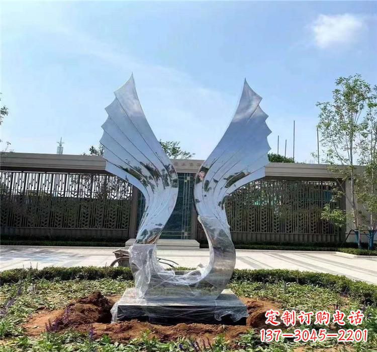 廊坊不锈钢翅膀雕塑2