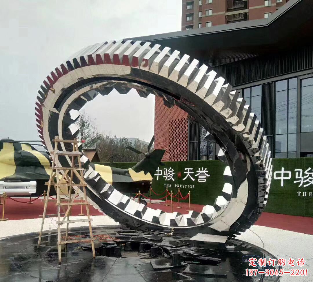 廊坊不锈钢抽象齿轮雕塑1