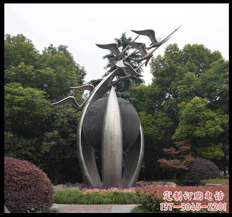 廊坊不锈钢天鹅雕塑