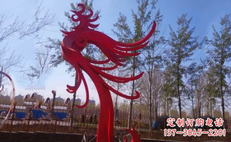 廊坊不锈钢凤凰雕塑——象征着美丽与力量