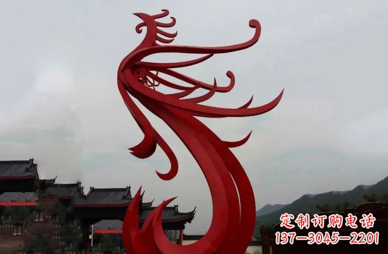廊坊精美不锈钢凤凰雕塑