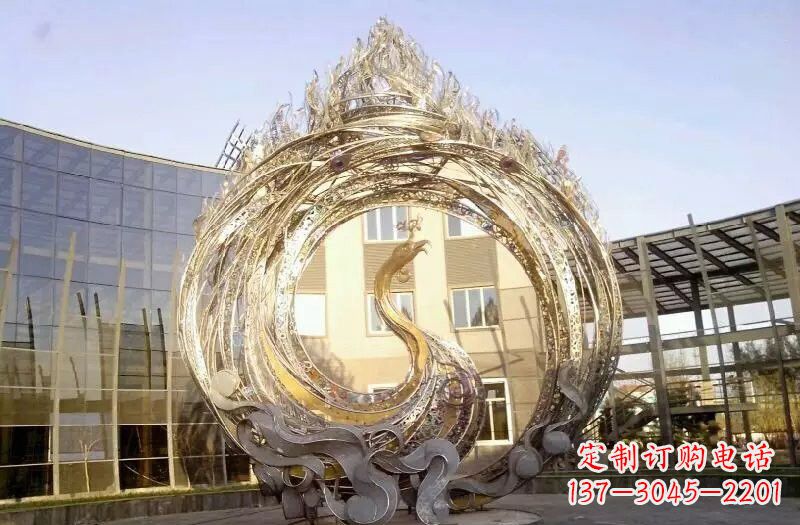 廊坊不锈钢凤凰涅槃雕塑