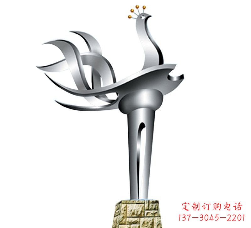 廊坊不锈钢凤凰雕塑——精致的艺术之作
