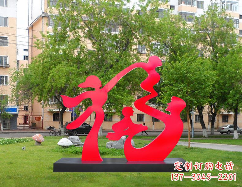 廊坊不锈钢福字雕塑