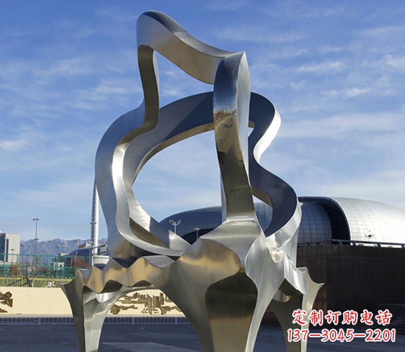 廊坊不锈钢抽象钢琴雕塑 (2)