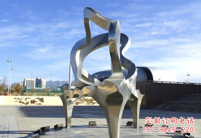 廊坊不锈钢抽象钢琴雕塑