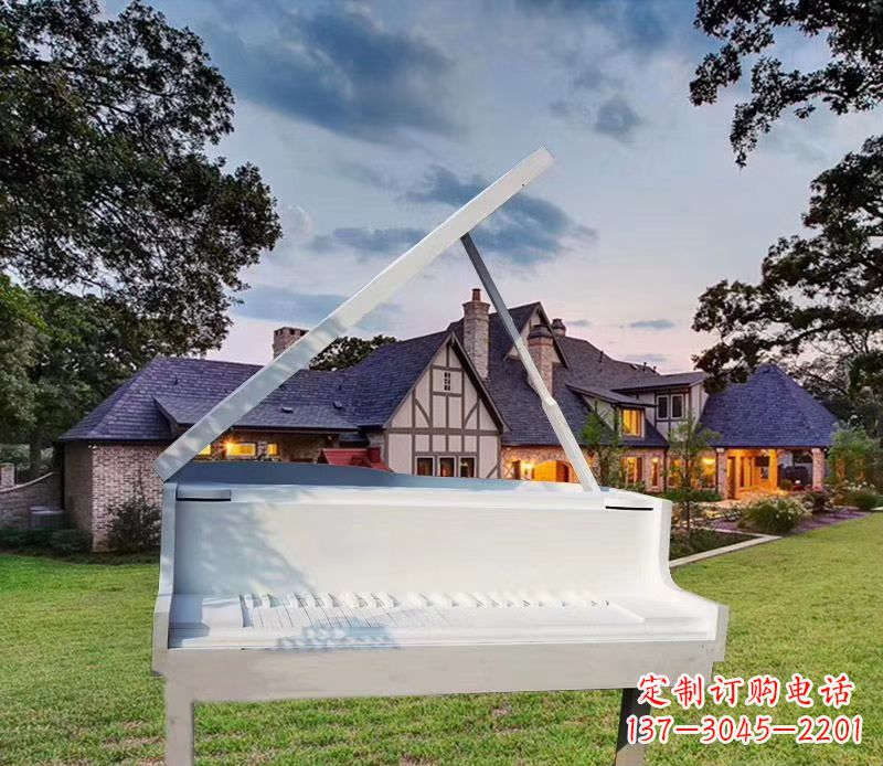 廊坊不锈钢抽象钢琴雕塑广场景观雕塑