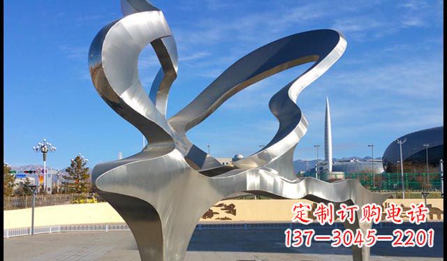廊坊不锈钢抽象钢琴雕塑1