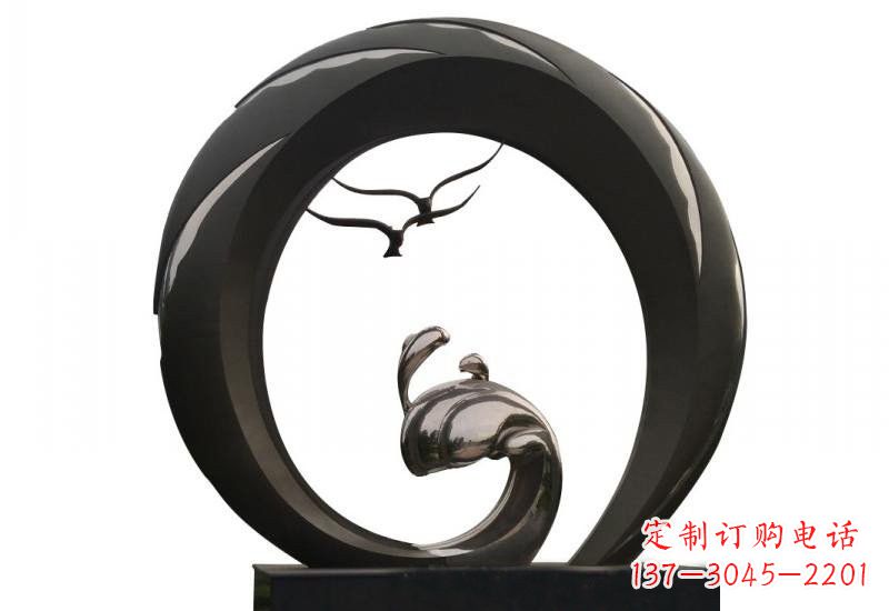 廊坊不锈钢海鸥雕塑海洋之韵