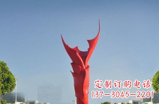 廊坊不锈钢抽象火炬雕塑