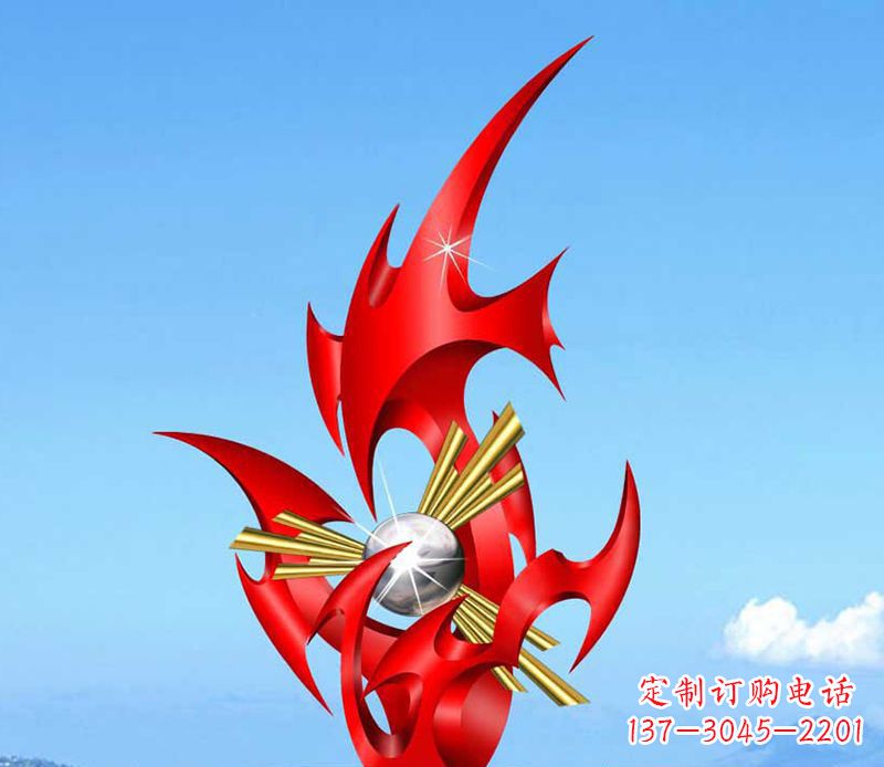 廊坊不锈钢火苗雕塑