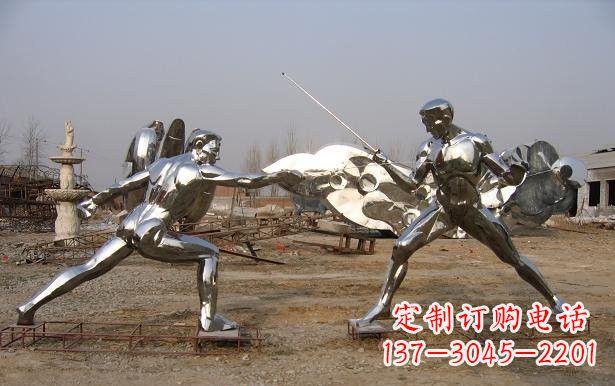 廊坊不锈钢雕刻的运动员雕塑
