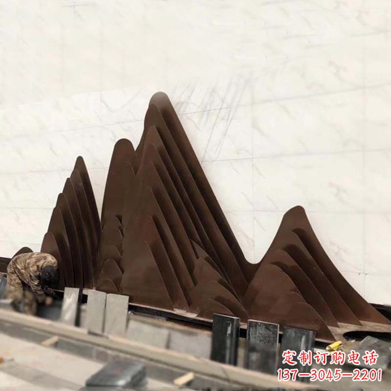 廊坊精美不锈钢假山雕塑