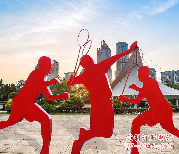 廊坊羽毛球雕塑以不锈钢为原料的精美艺术品