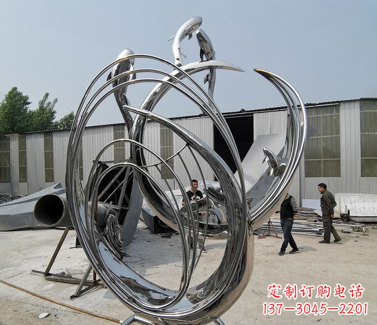 廊坊精美不锈钢跃龙门雕塑