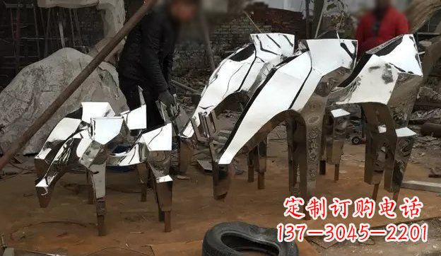 廊坊不锈钢抽象马雕塑 (2)