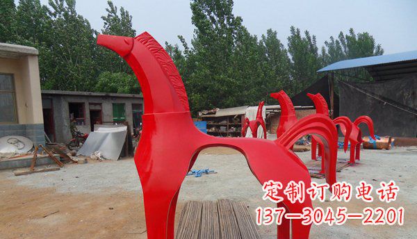 廊坊不锈钢抽象马雕塑 (3)