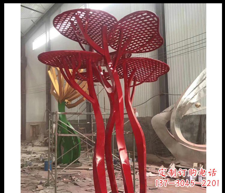 廊坊不锈钢蘑菇景观雕塑