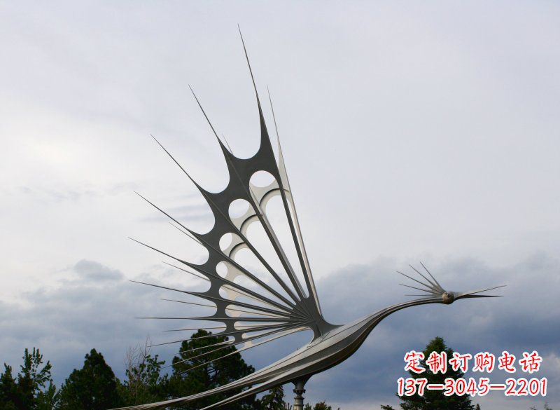 廊坊不锈钢抽象鸟大型动物雕塑