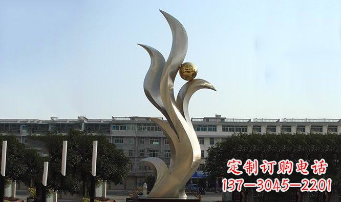 廊坊不锈钢抽象鸟类凤凰雕塑