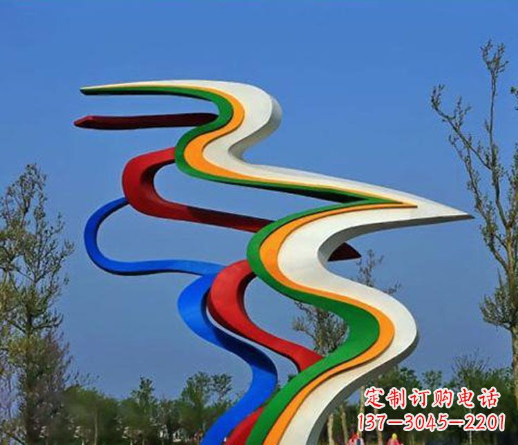 廊坊精美不锈钢飘带雕塑