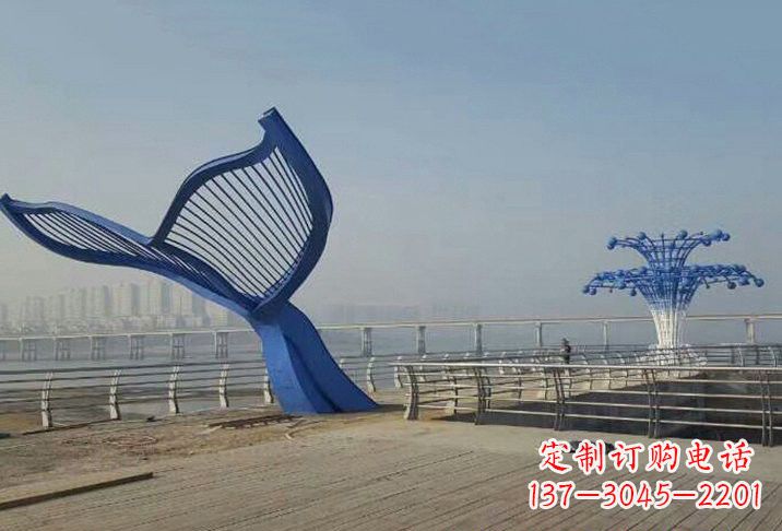 廊坊不锈钢鲸鱼雕塑