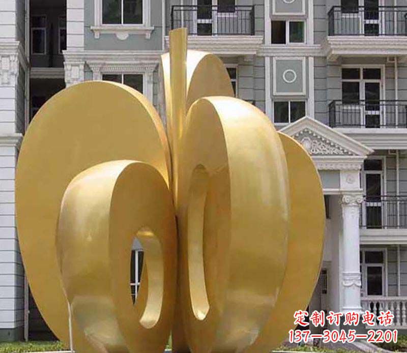 廊坊不锈钢抽象苹果雕塑