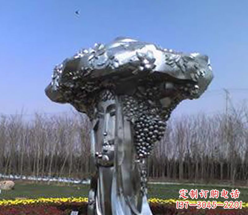 廊坊不锈钢抽象葡萄公园景观雕塑
