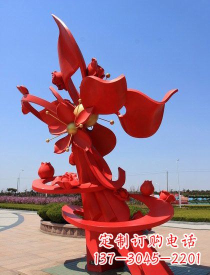 廊坊不锈钢石榴花雕塑艺术与美学的完美结合