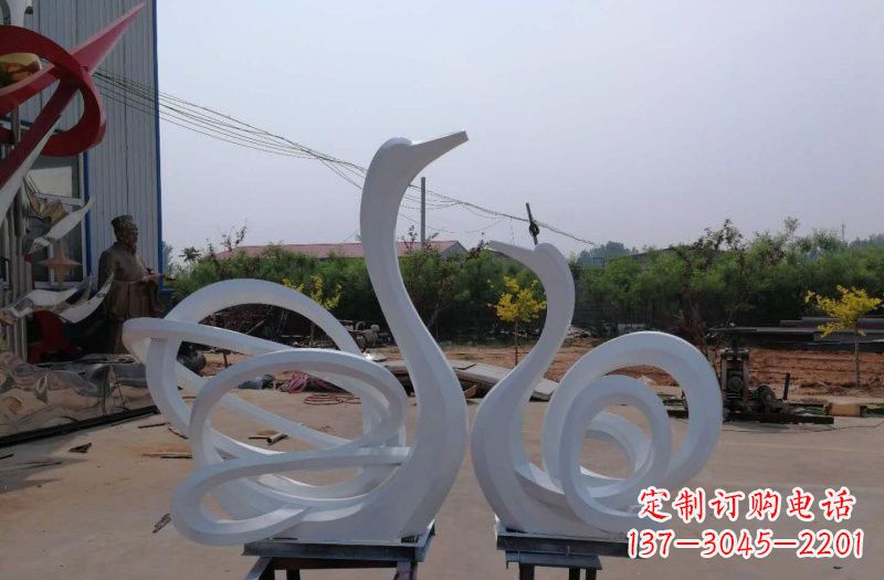 廊坊精美不锈钢天鹅雕塑