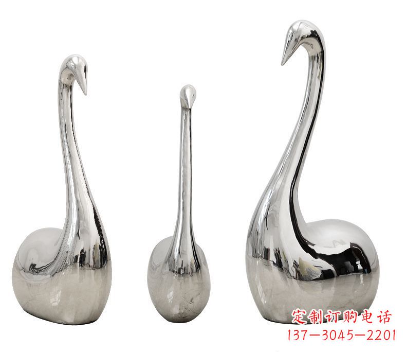 廊坊精美不锈钢天鹅雕塑