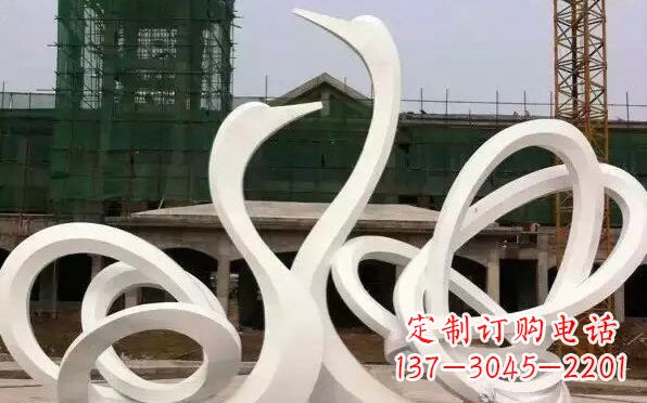 廊坊不锈钢天鹅雕塑美丽而优雅