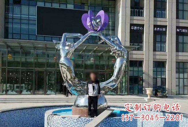 廊坊不锈钢抽象女孩雕塑