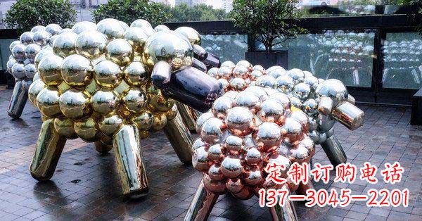 廊坊不锈钢抽象小羊肖恩雕塑