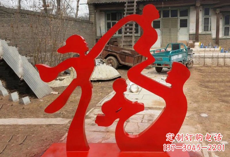 廊坊不锈钢福字雕塑给家庭带来更多福气