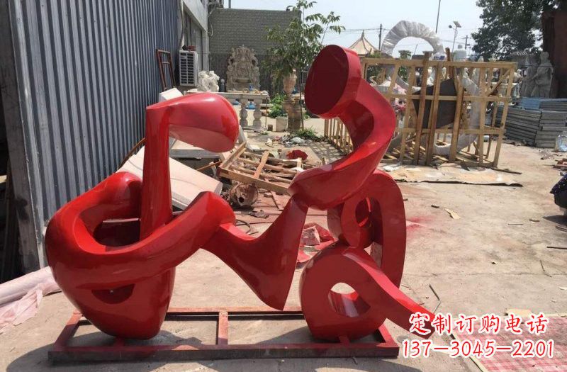 廊坊不锈钢音符雕塑传递美丽的音乐