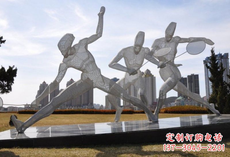 廊坊精致的不锈钢羽毛球雕塑