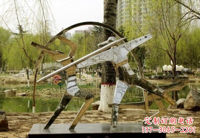 廊坊不锈钢运动员雕塑