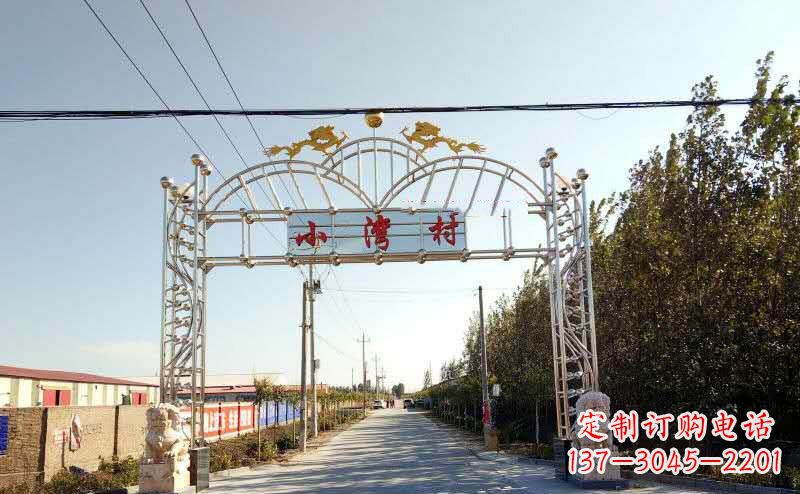 廊坊不锈钢牌坊雕塑艺术展示美丽乡村