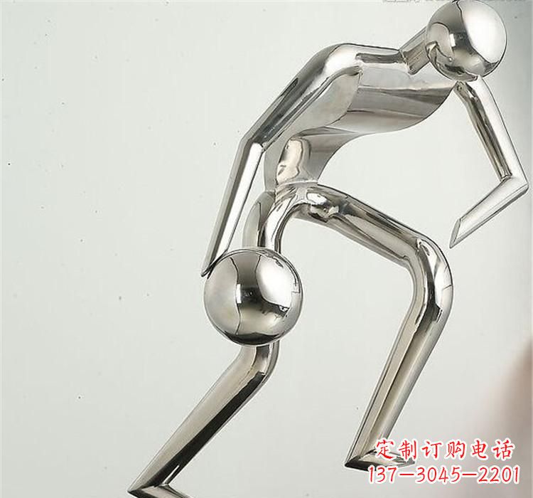 廊坊不锈钢保龄球雕塑——抽象人形美学之精华
