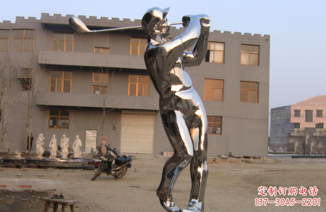 廊坊不锈钢打造高尔夫球雕塑