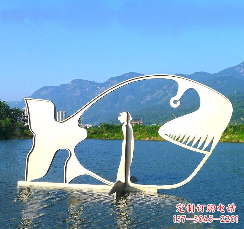 廊坊精美的不锈钢大型鲸鱼雕塑