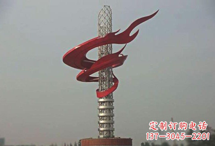 廊坊不锈钢大型火炬雕塑