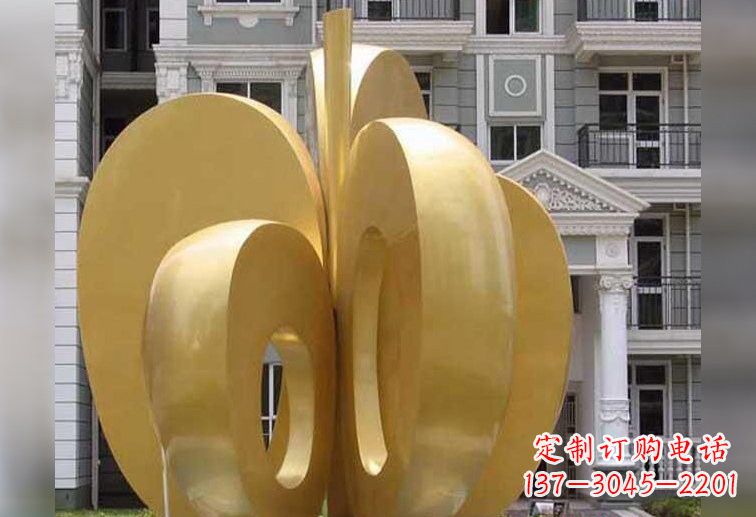 廊坊不锈钢大型苹果雕塑